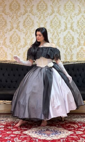 Saia Voal Longa Bca/Preto 2004