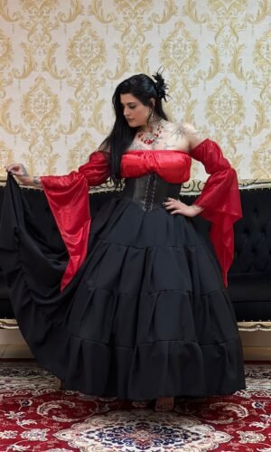 Saia Gomos Oxfor Longa Preta 2216