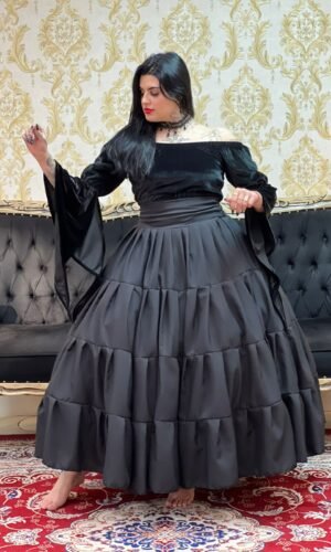 Saia Gomos Oxfor Longa Preta 2216