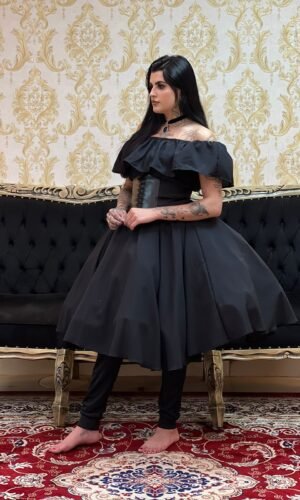 Saia Oxfor Curta Preta 2229