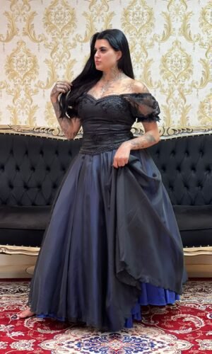 Saia Voal Longa Azulão/Pto 453