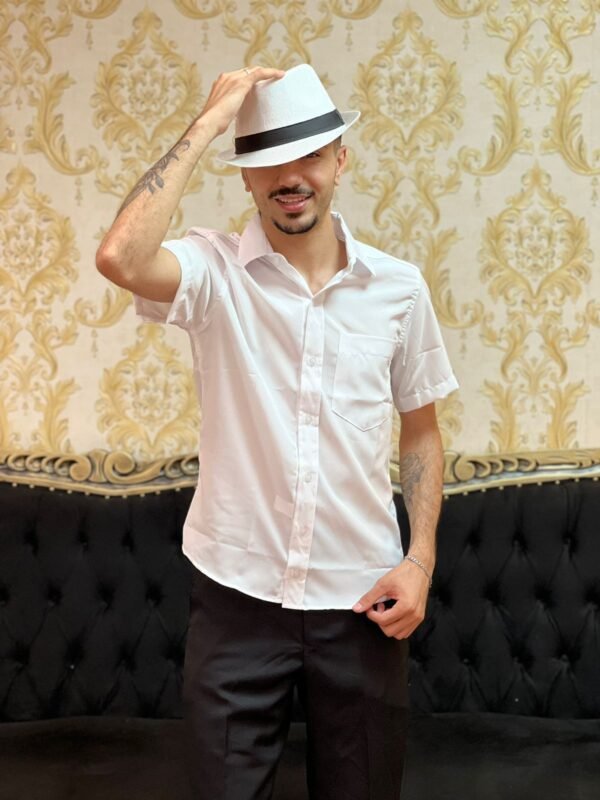 Camisa Social Curta Branco 000 - Imagem 2