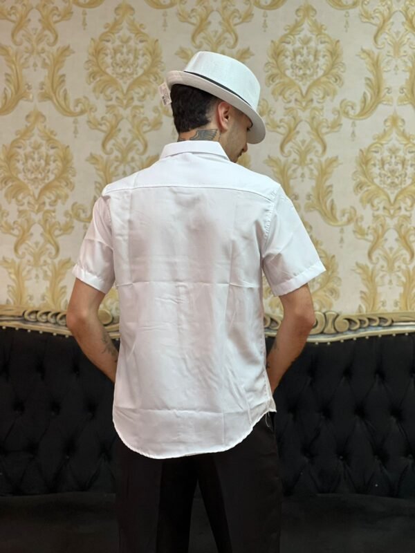 Camisa Social Curta Branco 000 - Imagem 4