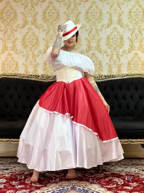Blusa Babado Brilho Bca 020