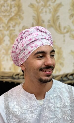 Pano Broderi Bco/Rosa 3044