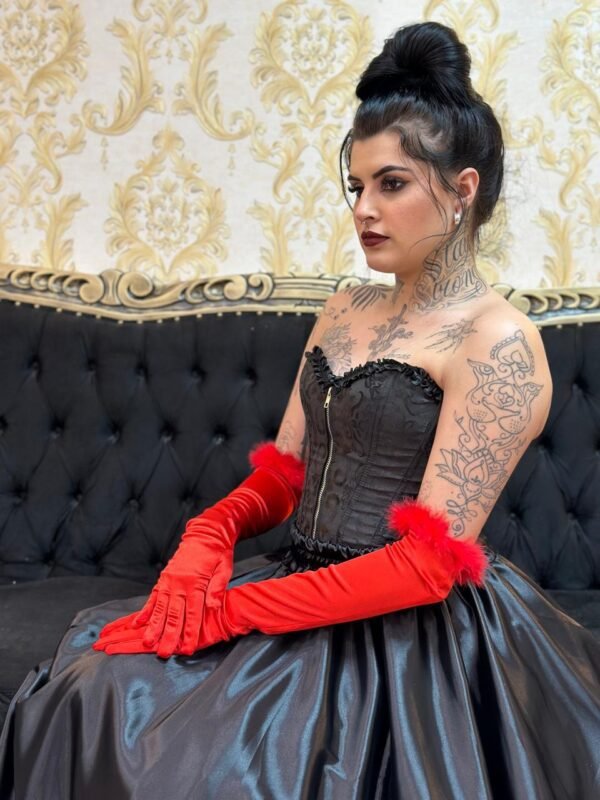 Luva Pompom Vermelha