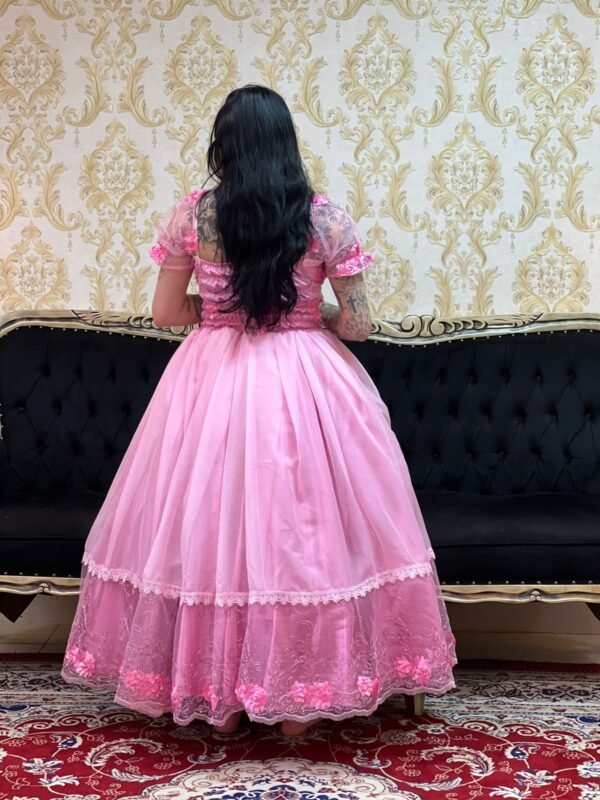 Saia 1 Babado Voal/Tule Rosa 720 - Imagem 5