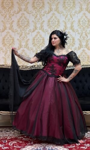 Saia Voal Longa Rosa/Pto 2753