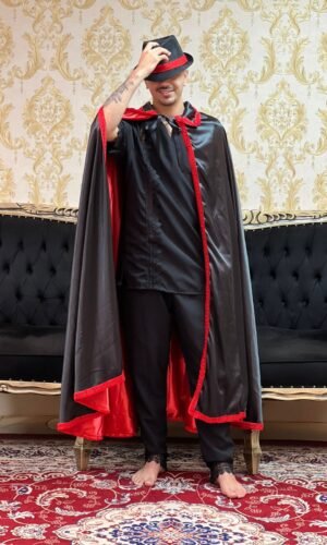 Capa Dupla Cetim Pto/Verm