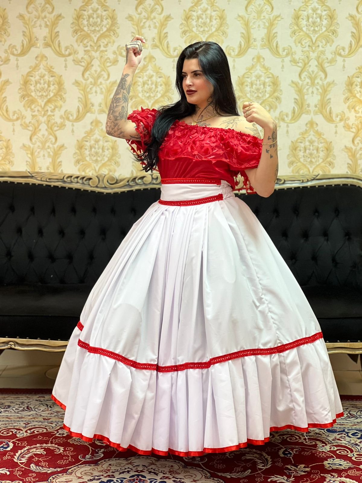 Blusa Babado Borboleta Verm 158