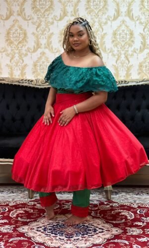 Blusa Babado Bordado Verde 614