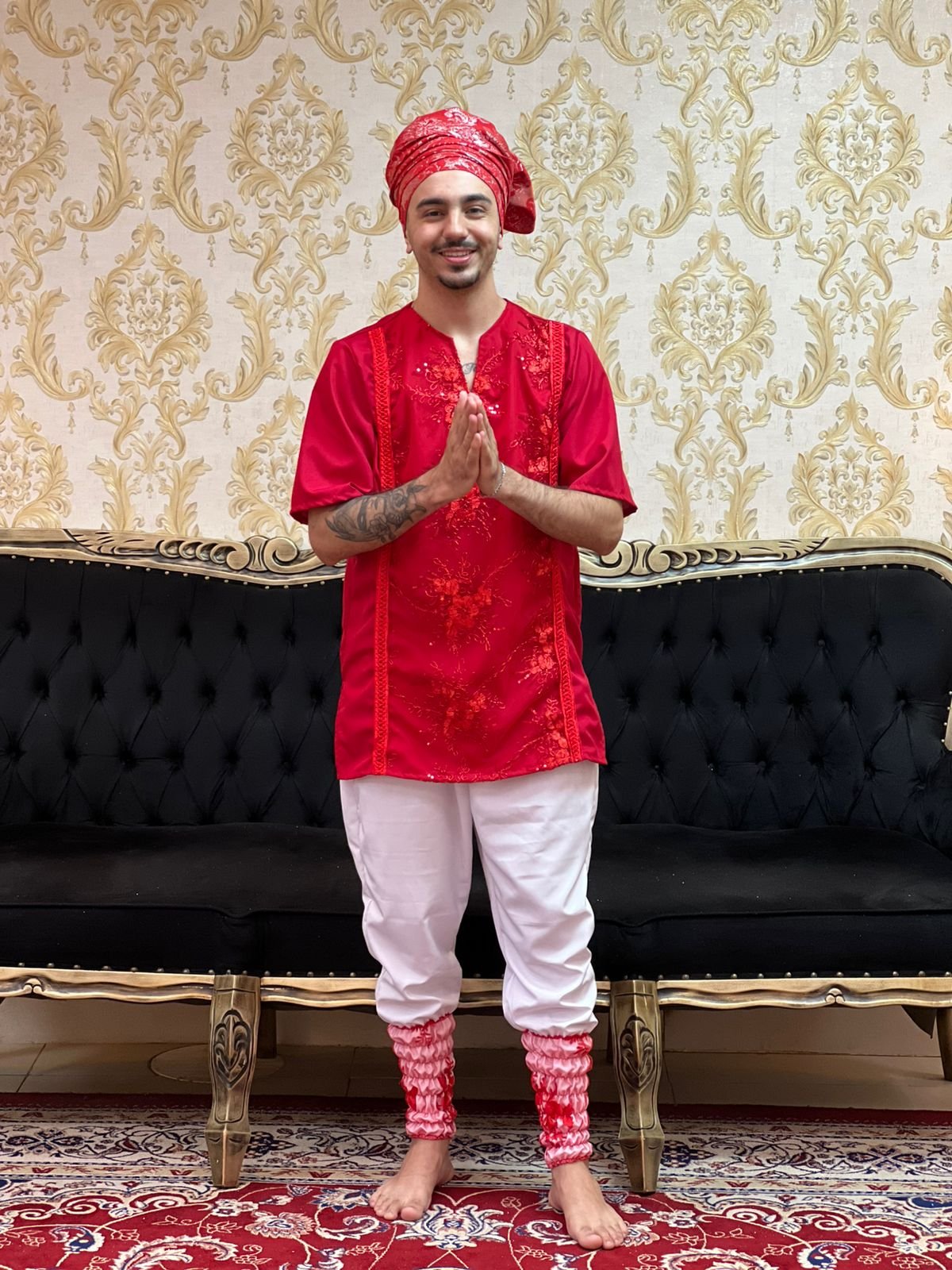 Bombacha Barrada Bca/Verm 010