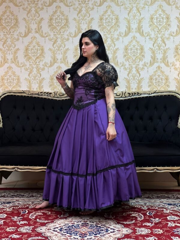Corpete Bordado Roxo/Preto 502