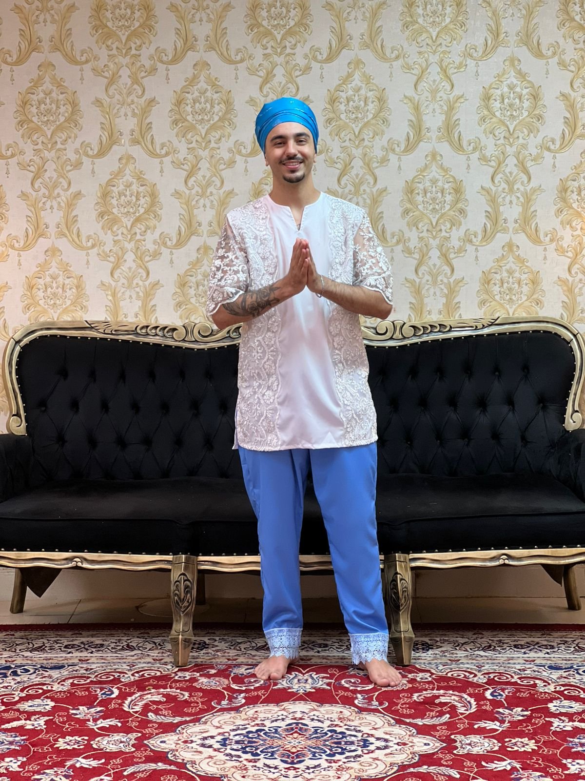 Kafta Luxo Branco/Prata 009