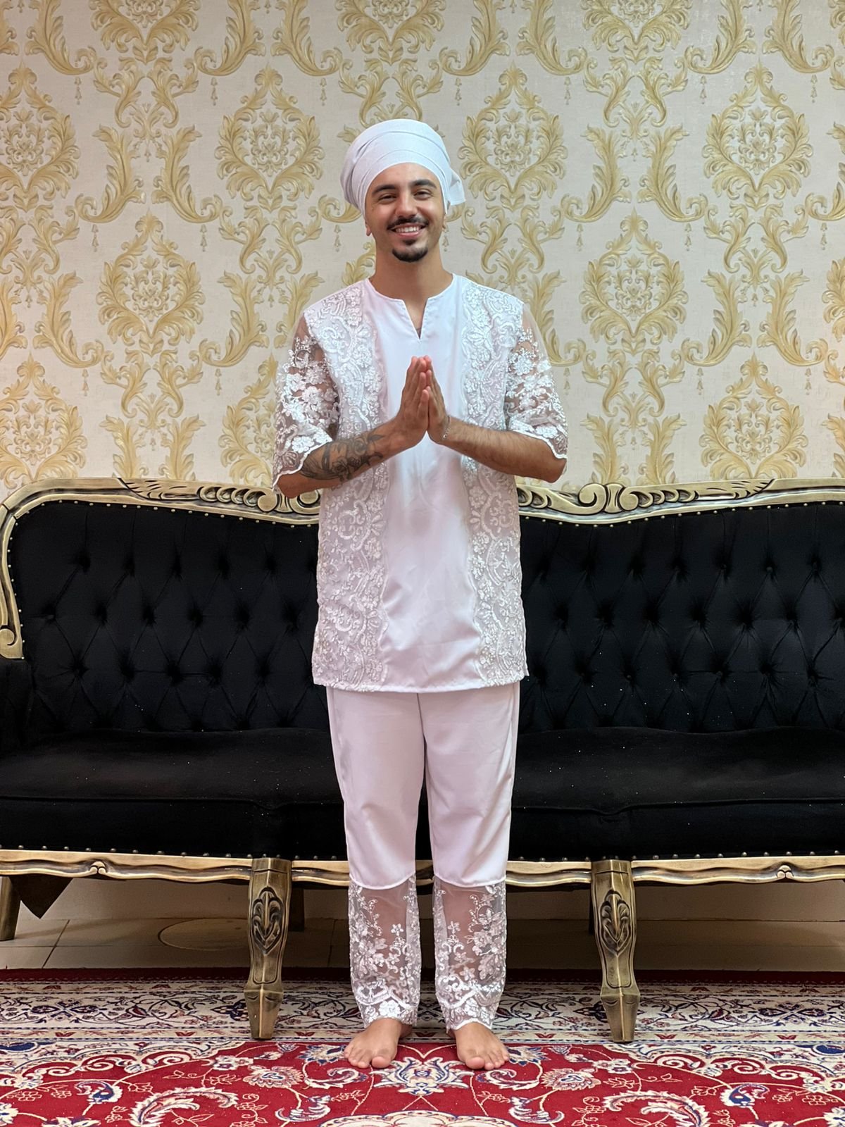 Kafta Luxo Branco/Prata 009