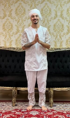 Kafta Luxo Branco/Prata 009