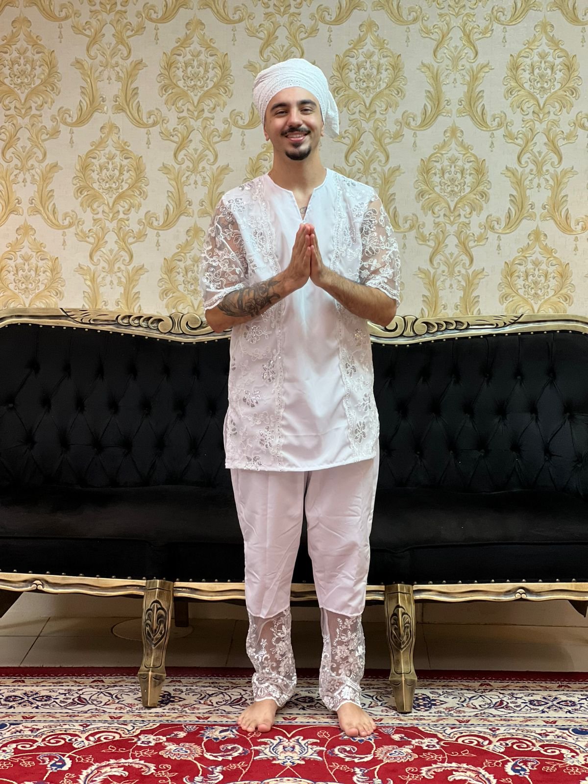 Kafta Luxo Branco/Prata 009