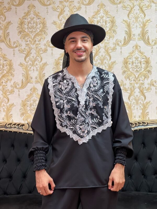 Camisa Cigano Oxfor Preto/Pta 1203 - Imagem 2