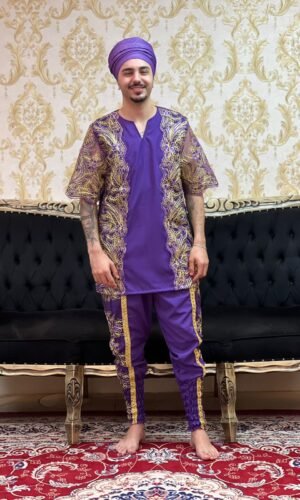 Kafta Luxo Roxo/Dourado 505