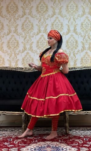 Saia 1 Babado Curta Verm/Dou 125