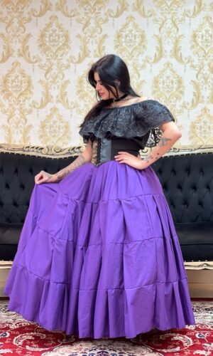 Saia Gomos Oxfor Longa Roxa 558