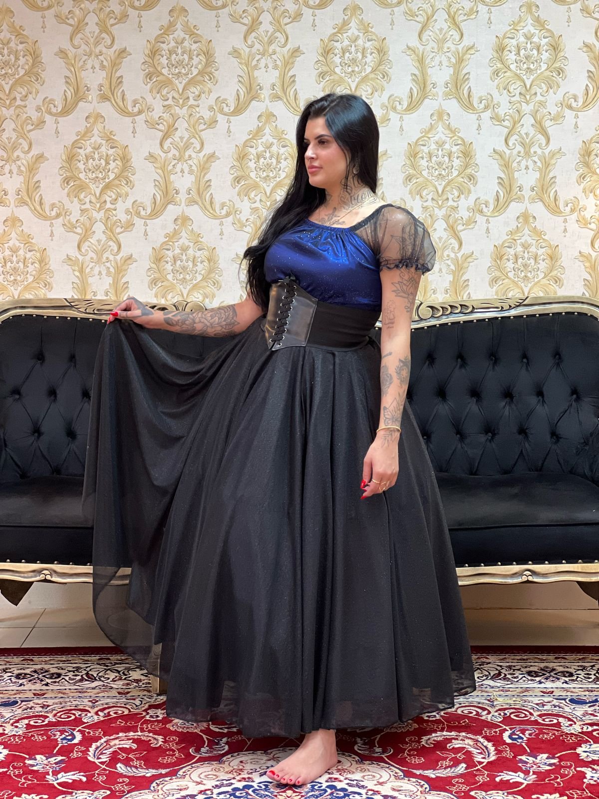 Blusa Brilho Azulão/Pto 238