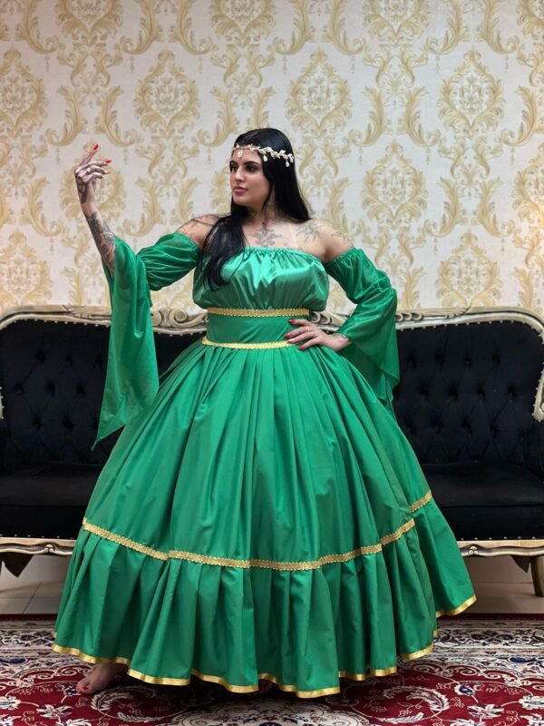 Blusa Mangão Brilho Verde 606