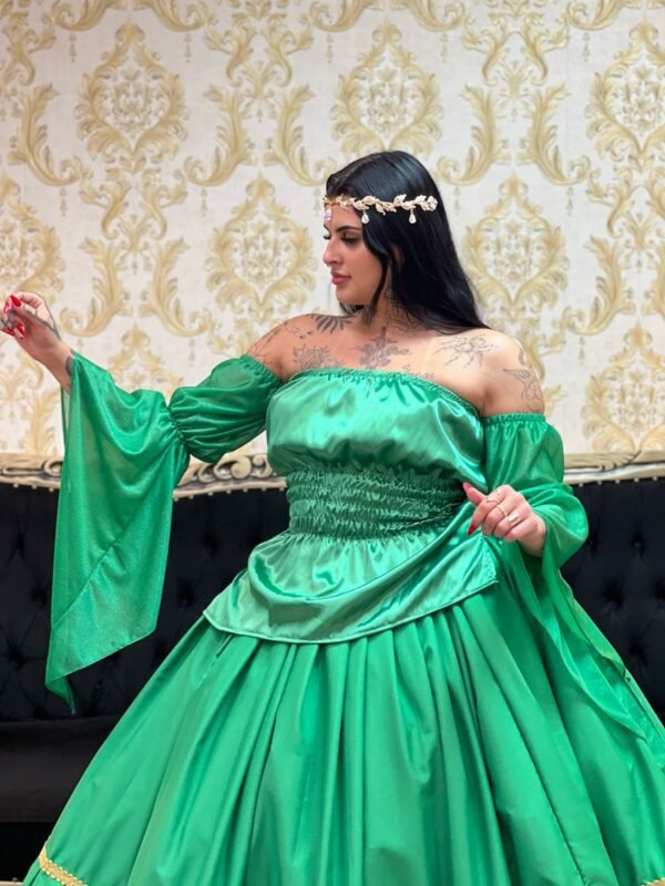 Blusa Mangão Brilho Verde 606 - Imagem 3
