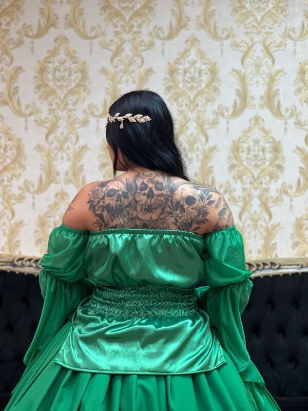 Blusa Mangão Brilho Verde 606 - Imagem 4