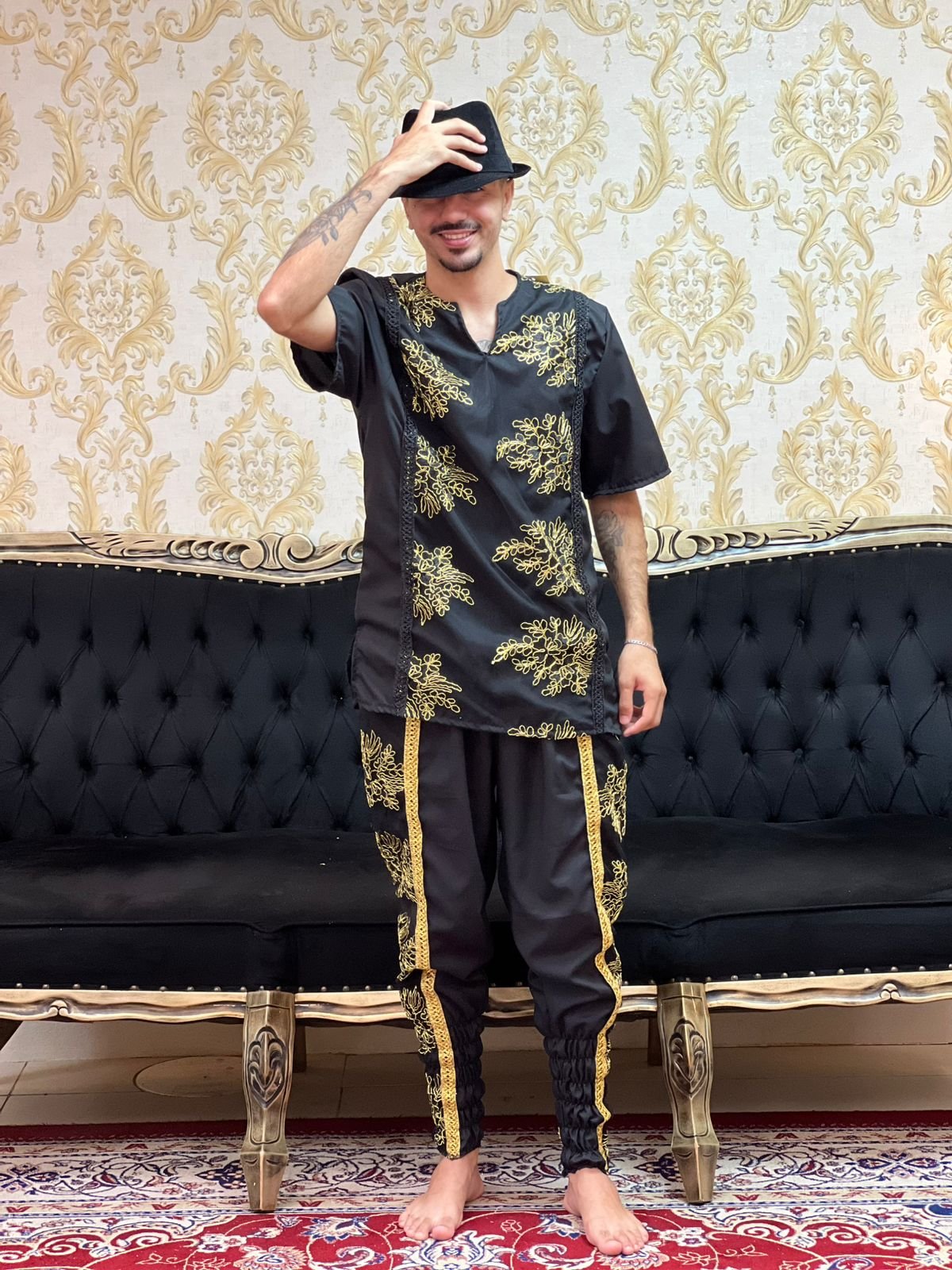 Bombacha Bordada Preto/Dou 230