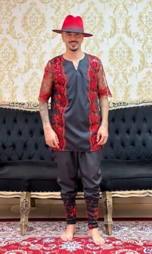 Kafta Luxo Preta/Verm 213