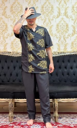 Kafta Bordada Preto/Dou 230