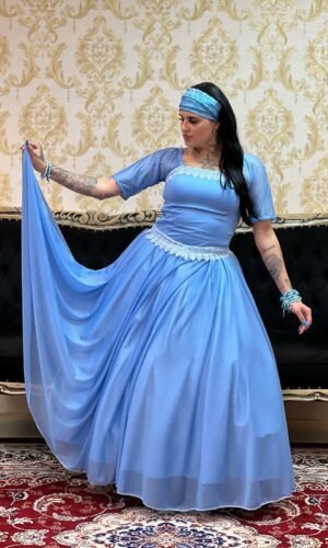 Saia Aurora Longa Azul 433