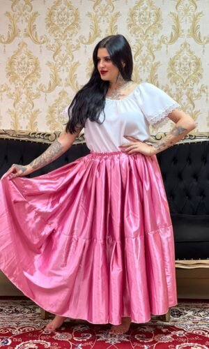Saia Essência Longa Rosa 701