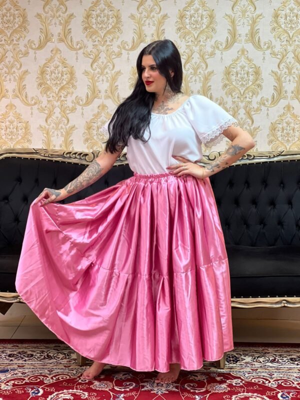 Saia Essência Longa Rosa 701