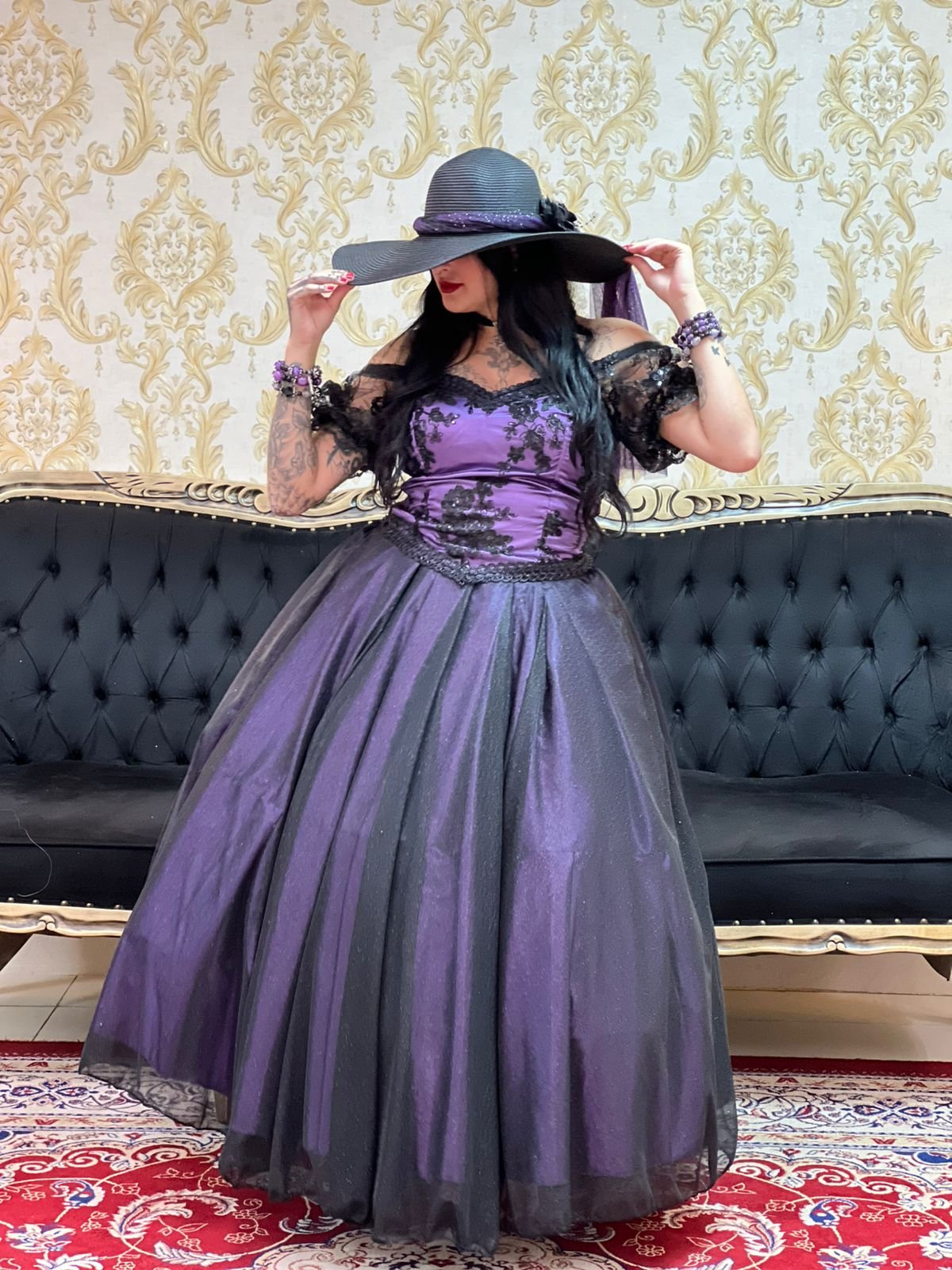 Saia Aurora Longa Roxa/Pto 2561