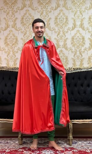 Capa Dupla Cetim Verm/Verde 80130