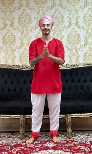 Calça Guipir Branco/Verm 022