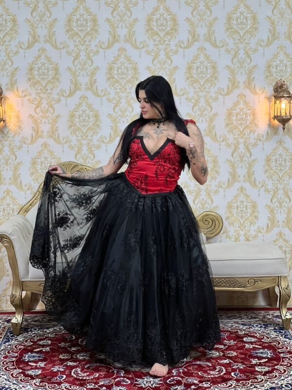 Corpete DecoteV Verm/Preto 139