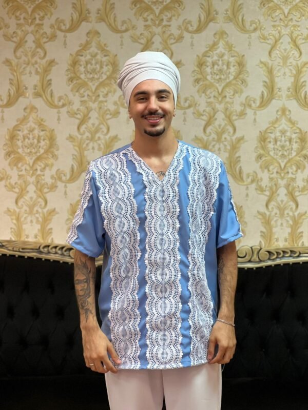Kafta Axé Azul/Branco 404 - Imagem 2