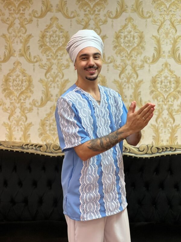 Kafta Axé Azul/Branco 404 - Imagem 3