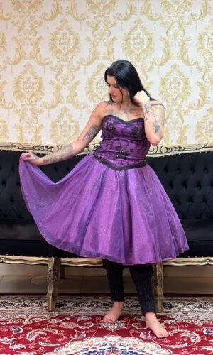 Saia Brilho Curta Roxa 550