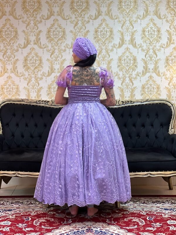 Saia Pérola Longa Lilas 585 - Imagem 4