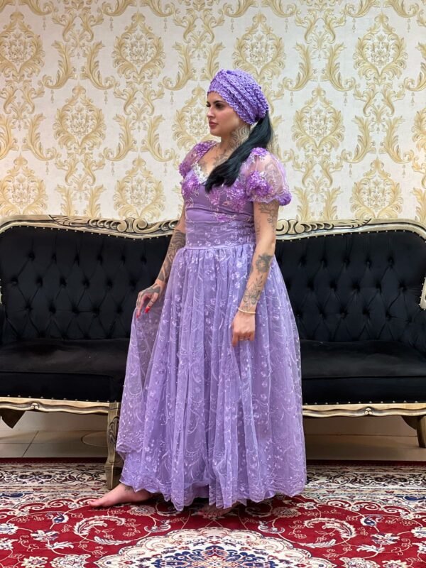Saia Pérola Longa Lilas 585 - Imagem 3