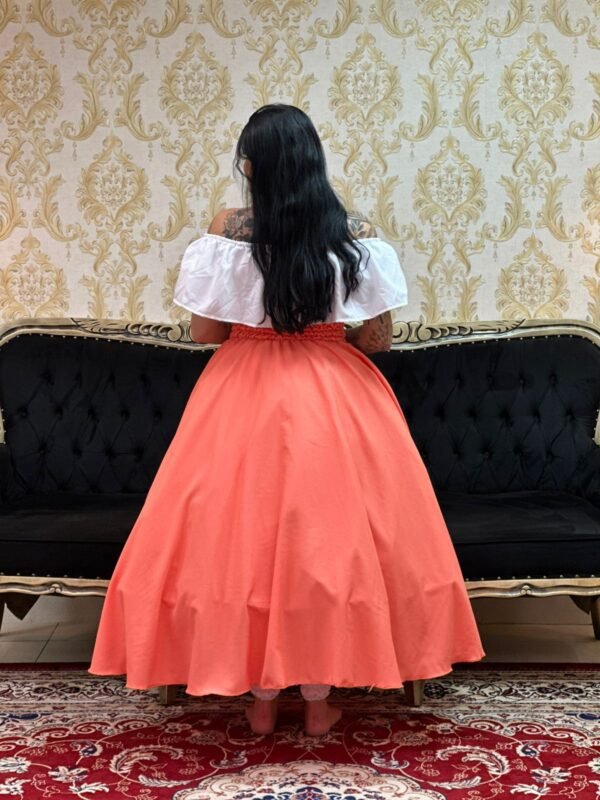Saia Oxfor Longa Laranja 910 - Imagem 4