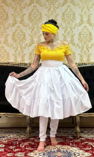 Body Renda Amarelo 311