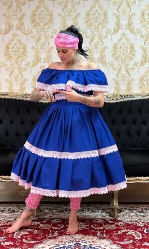 Conjunto Guipir Fem Azulão/Rosa 470