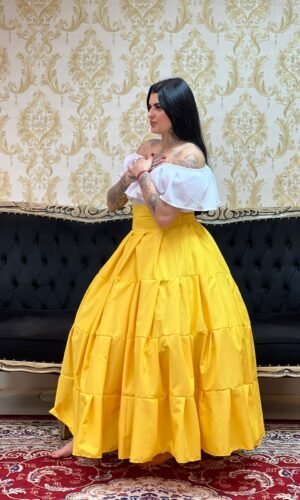 Saia Gomos Oxfor Longa Amarela 326