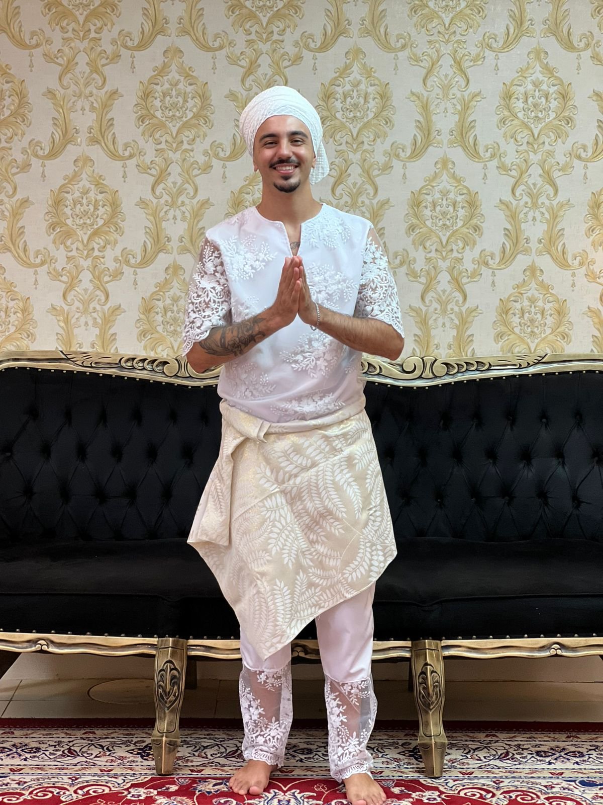 Pano de Cintura Dourado/Bco 309