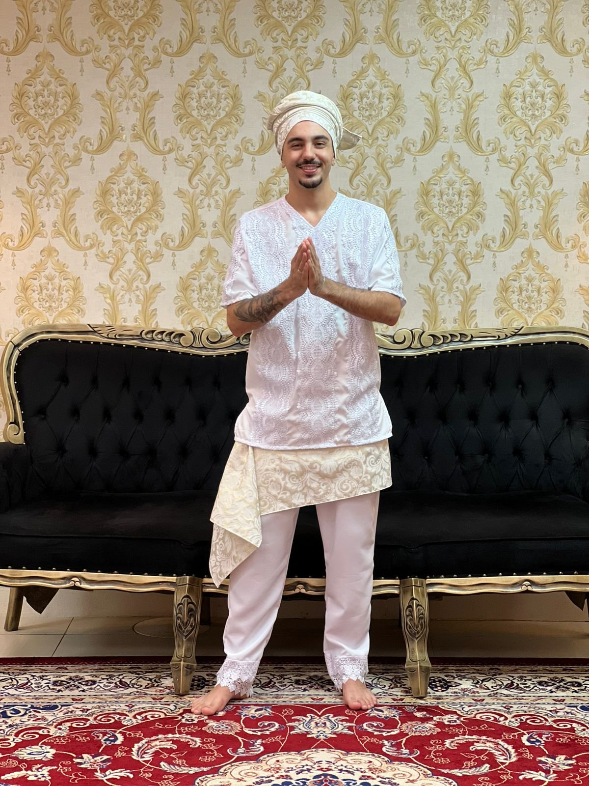 Pano de Cintura Dourado/Bco 309